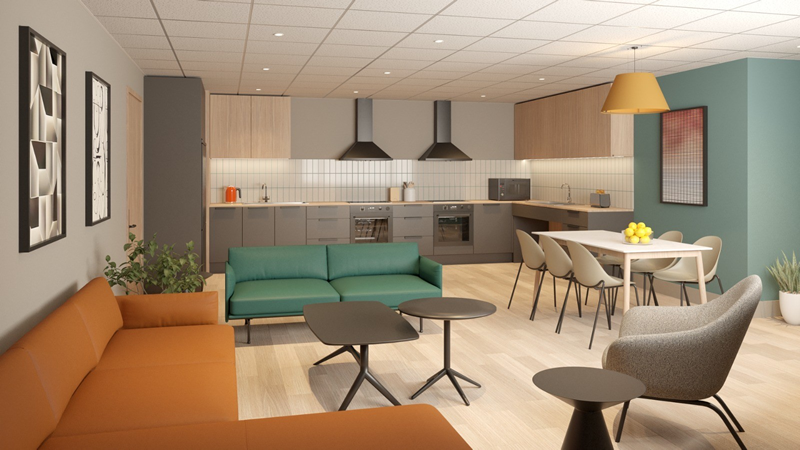 Montagu living student kitchen coleraine
